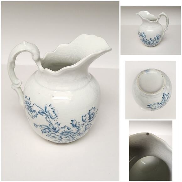 Warranted England Antique 1940s 5pc Pitcher/ Basin Wash Set Super Rare Find - Picture 3 of 16